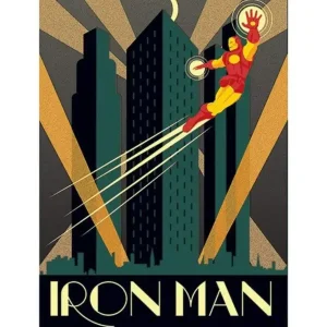 Prix Cassé Kunstdruk Marvel - Deco Iron Man - 60x80cm