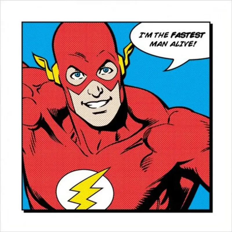 Kunstdruk Flash - Fastest Man Alive 40x40cm Bon Plan