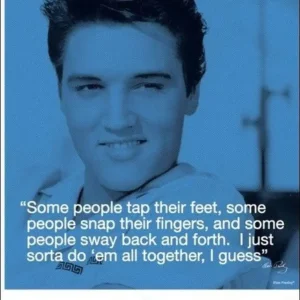 Certifié Kunstdruk Elvis Presley - iQuote All Together 40x40cm