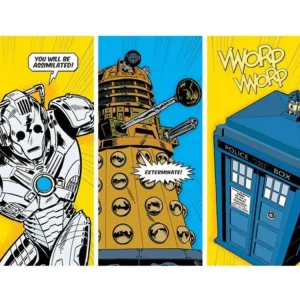 Kunstdruk Doctor Who - Comic Sections 80x60cm Achetez Aujourd’hui