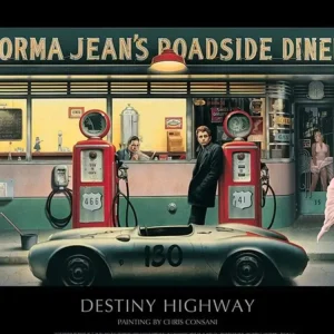 Vente Directe Kunstdruk Chris Consani - Destiny Highway 80x60cm