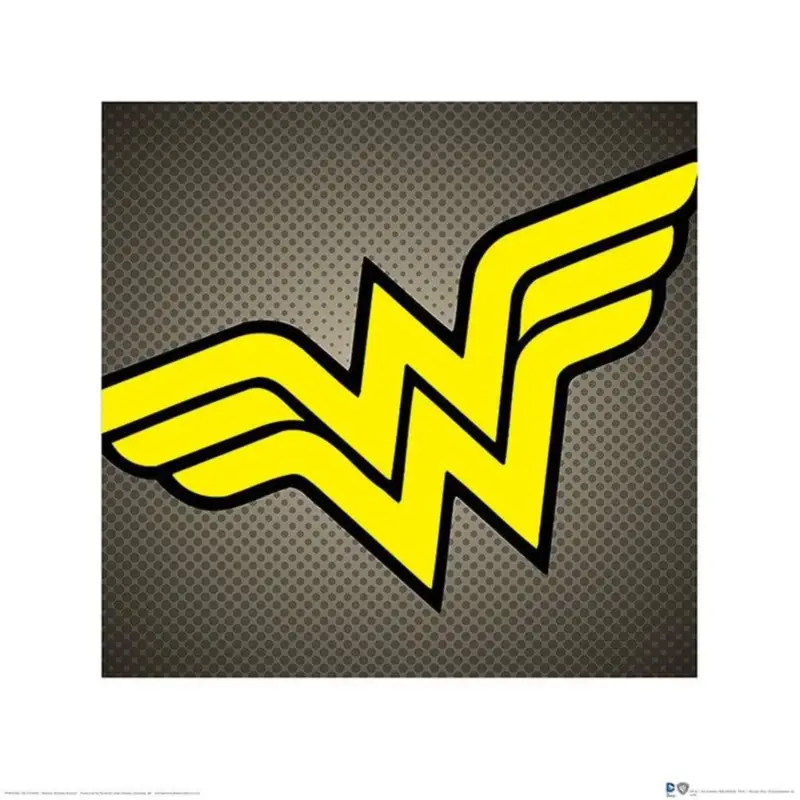 Kunstdruk DC Comics - Wonder Woman - Symbol 40x40cm Produit De Marque