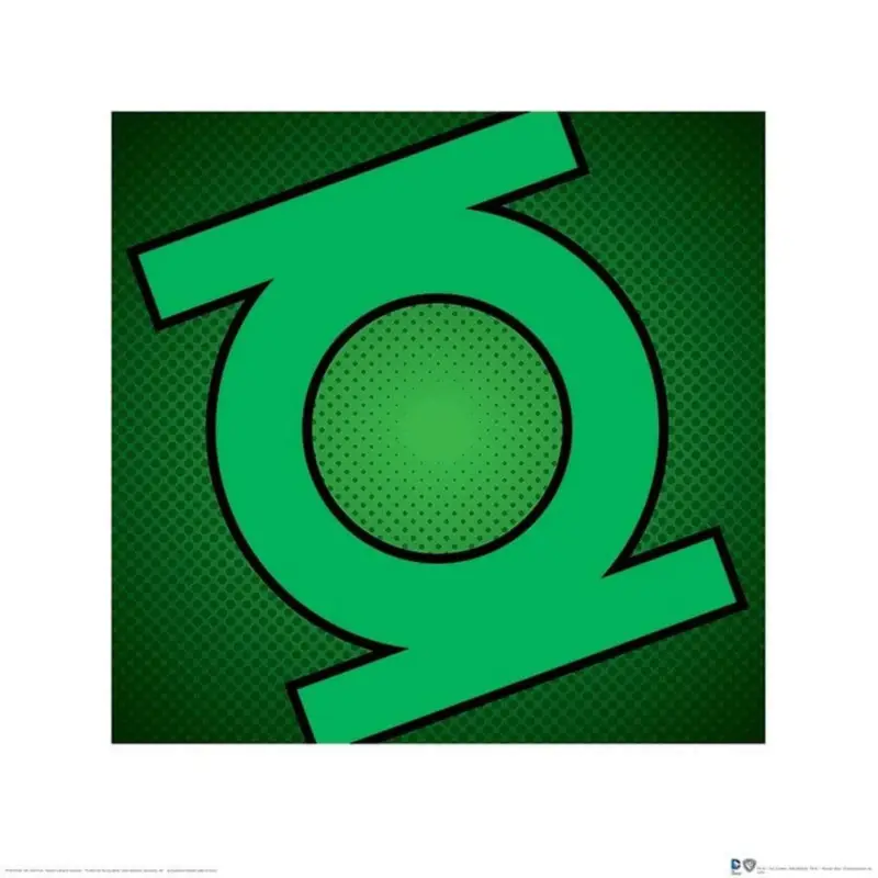 Kunstdruk DC Comics - Green Lantern - Symbol 40x40cm Jusqu’à Épuisement Des Stocks