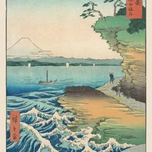 Prix Réduit Poster Hiroshige - Seashore at Hoda 61x91,5cm