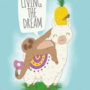 Achat Immédiat Poster Living the Dream Llama and Sloth 61x91,5cm