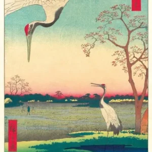 Promotion Saisonnière Poster Hiroshige - Kanasugi at Mikawashima 61x91,5cm