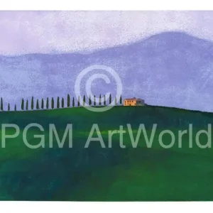 Achat Immédiat Kunstdruk Ralf Westphal - Abendstimmung in der Toskana 40x30cm