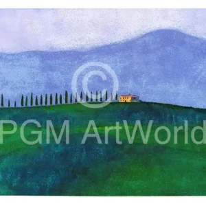 Vente Directe Kunstdruk Ralf Westphal - Abendstimmung in der Toskana 70x50cm