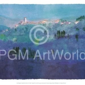 Retour Gratuit Kunstdruk Ralf Westphal - Landschaft bei Pistoia 100x70cm