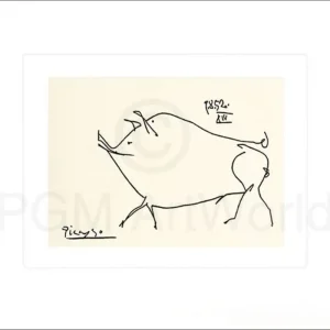 Vente Flash Kunstdruk Pablo Picasso - Le petit cochon 60x50cm
