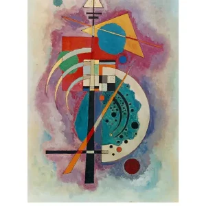 Certifié Kunstdruk Wassily Kandinsky - Hommage a Grohmann 60x80cm