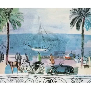 Promotion Saisonnière Kunstdruk Raoul Dufy - Promenade a Nice 80x60cm