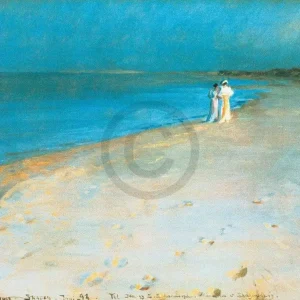 Retour Gratuit Kunstdruk Peter Severin Krøyer - Summer evening 80x60cm