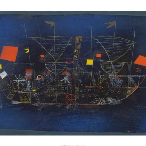 Seulement Aujourd’hui Kunstdruk Paul Klee - Abenteuerschiff 100x70cm