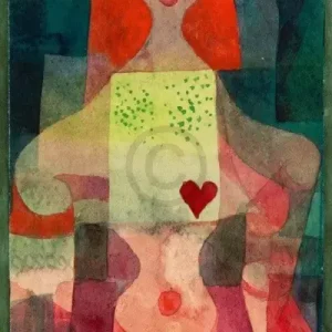 Authentique Kunstdruk Paul Klee - Herzdame 60x80cm