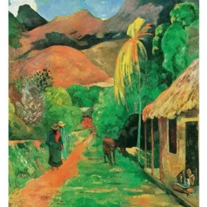 Super Prix Kunstdruk Paul Gauguin - Chemin a papeete 50x70cm