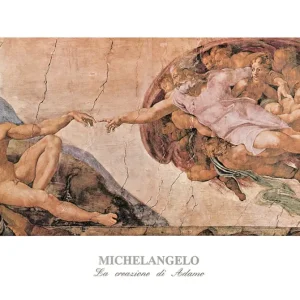 Top Vente Kunstdruk Michelangelo - La creazione di Adamo 120x80cm