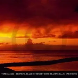 Affaire À Saisir Kunstdruk Tom Mackie - Tropical Beach at Sunset 95x33cm