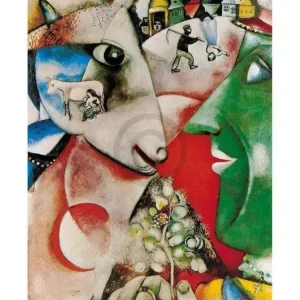 Vente Flash Kunstdruk Marc Chagall - I and the village, 1911 60x80cm