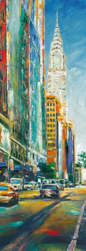 Bon Marché Kunstdruk Jürgen Schmiedekampf - Leaving Bryant Park 34x99cm