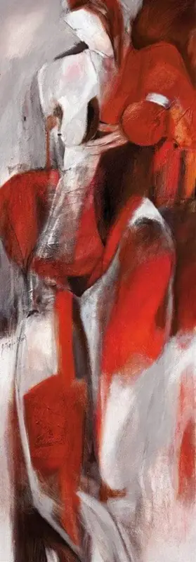 Bon Plan Kunstdruk Jutta Töpfer - Verletzlich 35x100cm