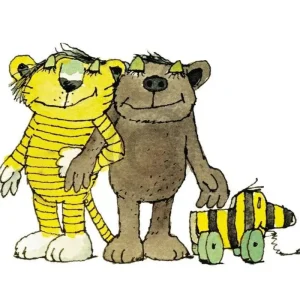 Prix Réduit Kunstdruk Janosch - Wir drei 58x48cm