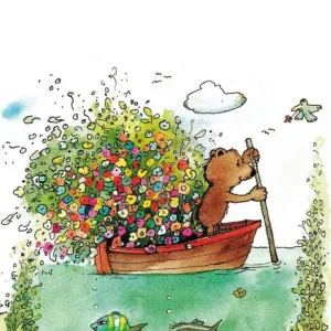 Prix Réduit Kunstdruk Janosch - Blumen-Fähre 48x58cm