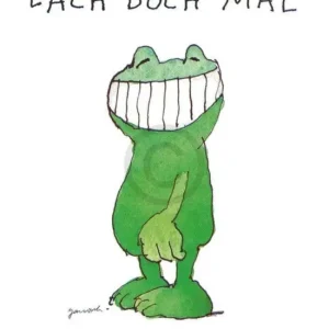 Dernier Modèle Kunstdruk Janosch - Lach doch mal 48x58cm