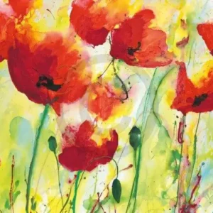 Expédition Rapide Kunstdruk Heidi Reil - Mohnfeld 100x50cm