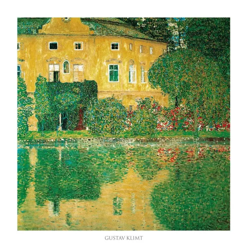 Top Vente Kunstdruk Gustav Klimt - Schlosskammer on Attersee 70x70cm