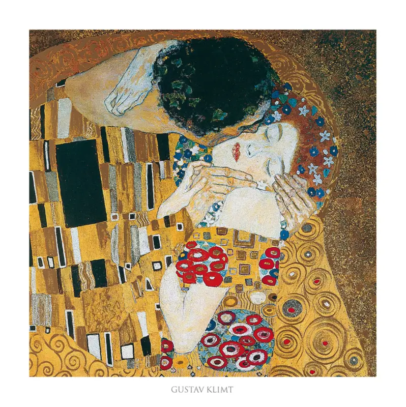 Prix Réduit Kunstdruk Gustav Klimt - Il bacio 70x70cm