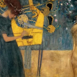 Bon Marché Kunstdruk Gustav Klimt - Die Musik 90x70cm