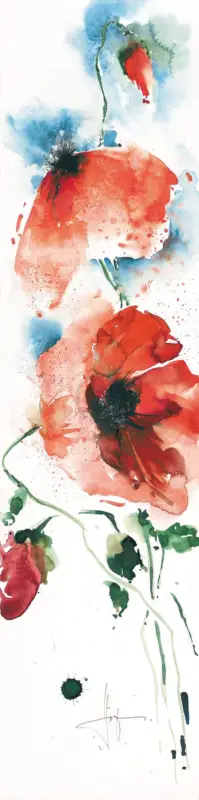 Top Vente Kunstdruk Ekkehard Hofmann - Mohn I 20x99cm