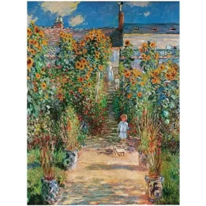 Top Vente Kunstdruk Claude Monet - Le jardin de l'artiste 50x70cm