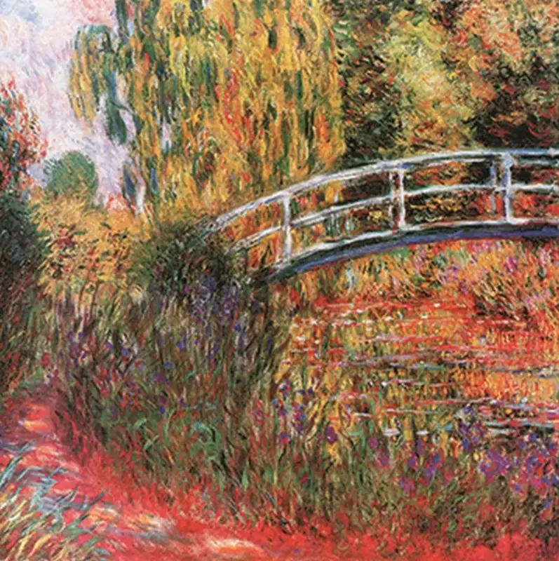 Satisfait Ou Remboursé Kunstdruk Claude Monet - Ponte giapponese 95x95cm