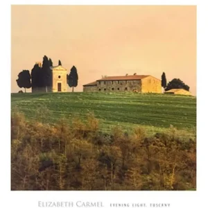 Satisfait Ou Remboursé Kunstdruk Elisabeth Carmel - Evening Light, Tuscany 45x50cm