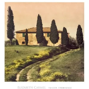Authentique Kunstdruk Elisabeth Carmel - Tuscan Farmhouse 45x50cm