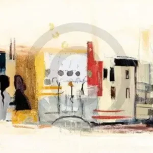 Promotion Saisonnière Kunstdruk Celina Bonciani - Begegnungen III 100x35cm