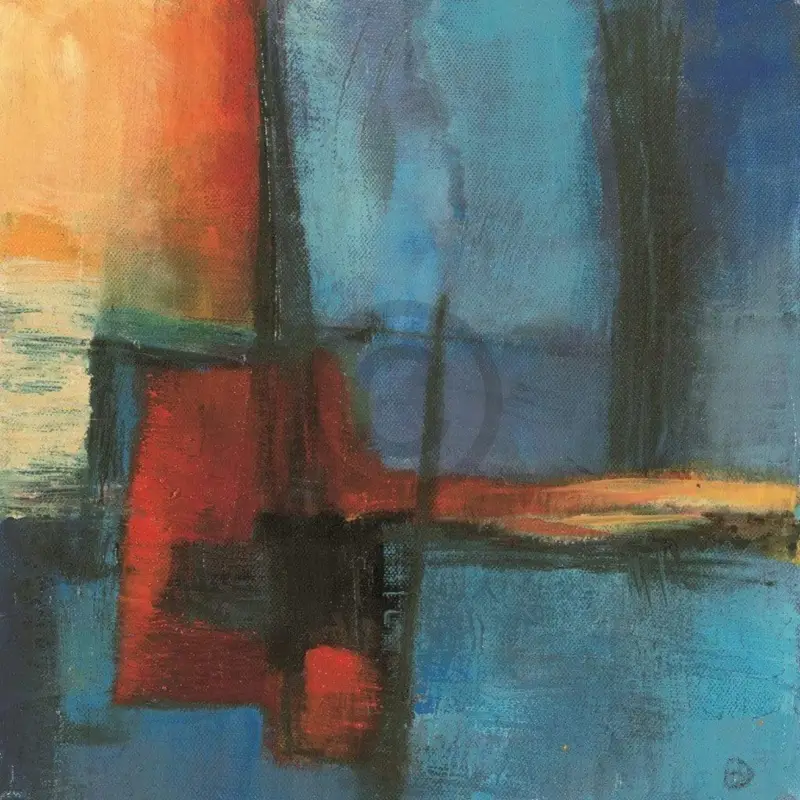 Authentique Kunstdruk Bea Danckaert - Abstract Night 30x30cm