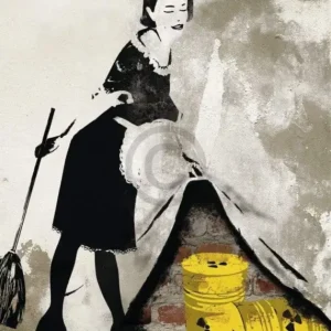 Vente Directe Kunstdruk Edition Street - Behind the curtain 50x70cm