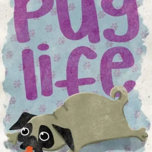 Commander Maintenant Poster Pug Life 40x50cm