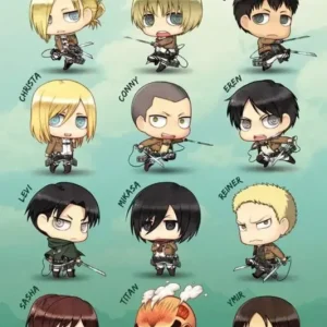 Poster Attack on Titan - Chibi Characters 61x91,5cm Offre Spéciale