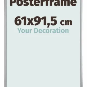 Posterlijst 61x91,5cm Zilver Hoogglans Kunststof Paris Bon Plan