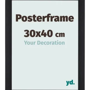 Posterlijst 30x40cm Zwart Mat MDF Parma Certifié