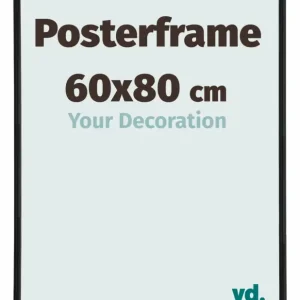 Nouveauté Posterlijst 60x80cm Zwart Mat Kunststof Paris