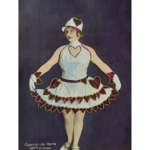 Certifié Kunstdruk - Casino de Paris Mlle Zazani ll 30x40cm