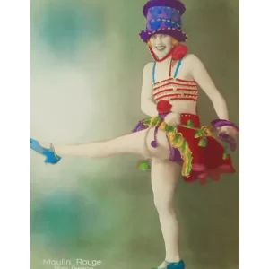 Dernier Modèle Kunstdruk - Moulin Rouge Miss Amenda 30x40cm