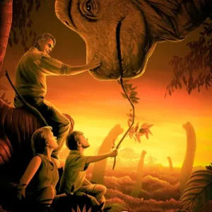 Quantité Limitée Poster Jurassic Park - Vintage 61x91,5cm